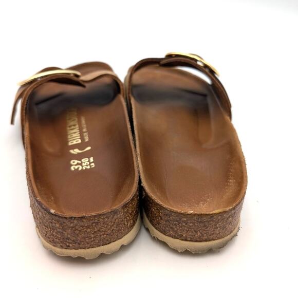 Birkenstock Madrid Big Buckle Sandals Unisex Cognac Size W8/M6 EU39 - Picture 4 of 13